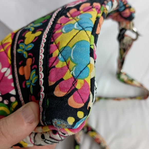 VERA BRADLEY Colorful Limited Edition Disney Black Quilted Crossbody Bag - Picture 10 of 11